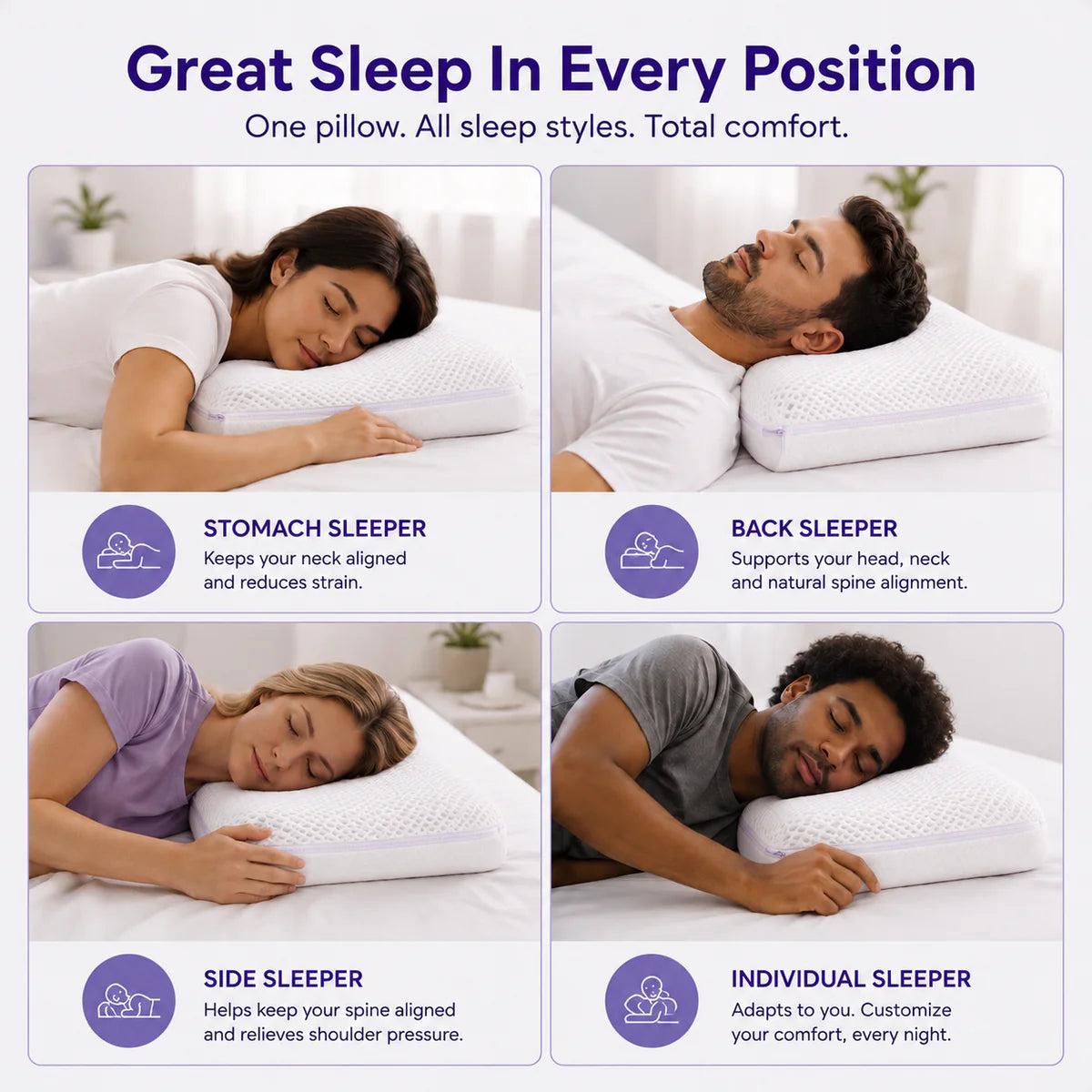 MaisonNuage™ Ergonomic Cooling Pillow
